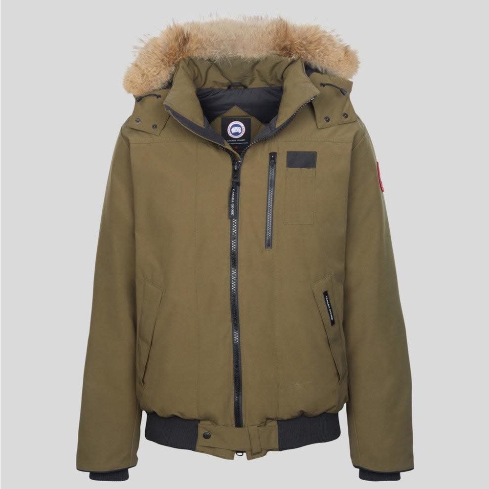 Canada Goose Borden Military Green Hooded Puffer Jacket